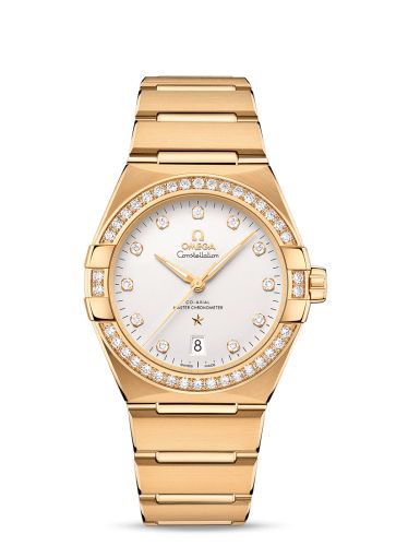 Omega Constellation Master Chronometer 39 Yellow Gold - Diamond / Silver / Bracelet